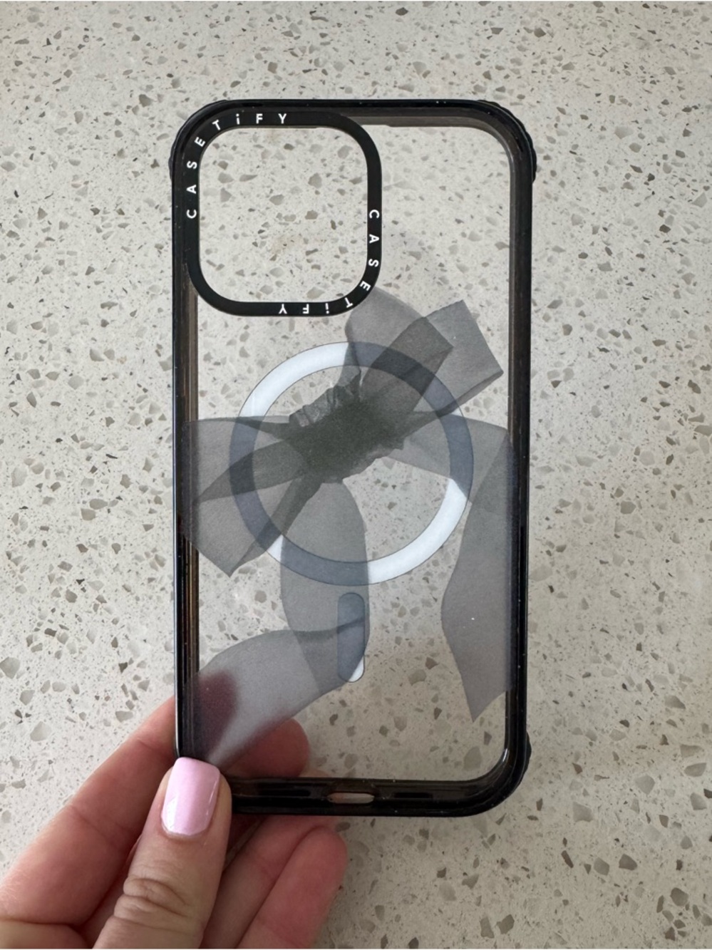 CASETIFY IPhone 15 Pro Max Case 
Black Organza Ribbon